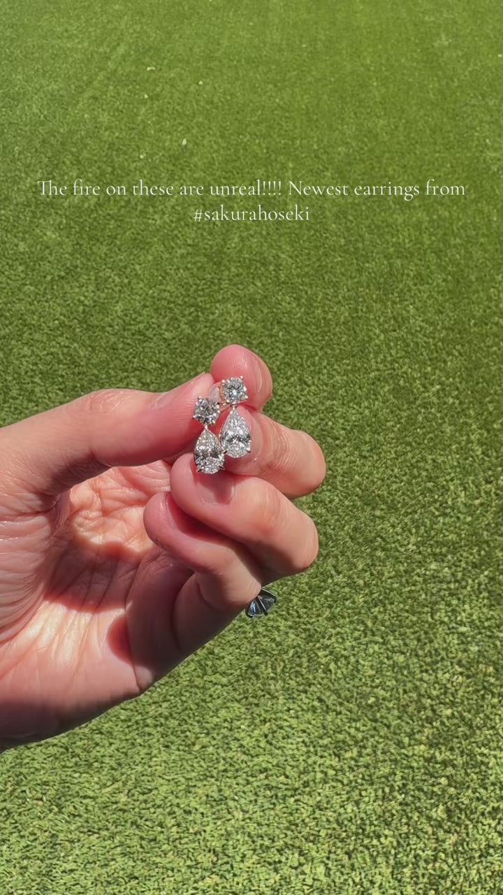 Pear Drop Earrings White Gold